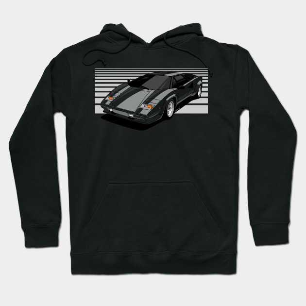 The amazing supercar drawing for dark backgrounds Hoodie by jaagdesign